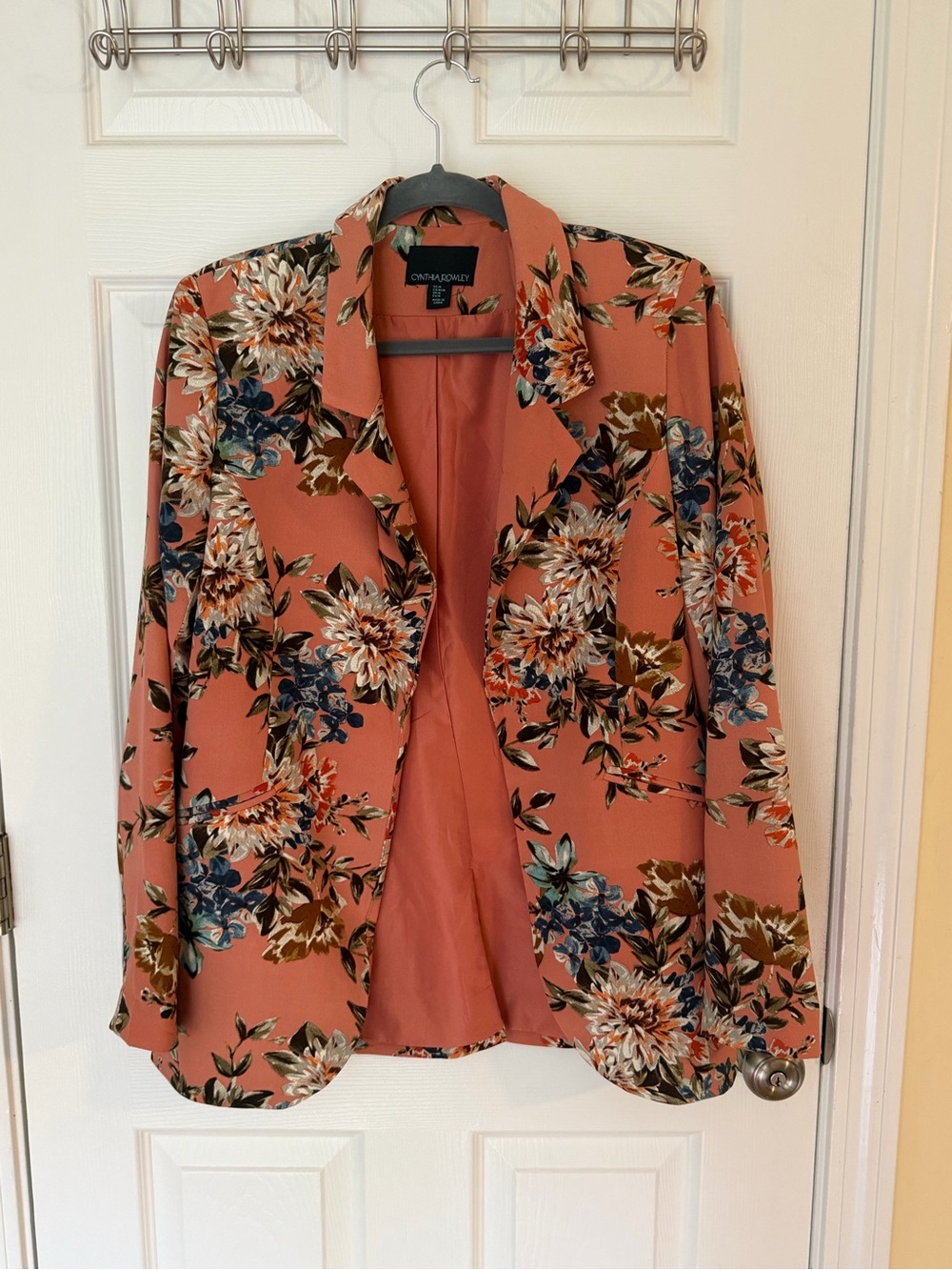 Cynthia Rowley Coral Floral Blazer Jacket
